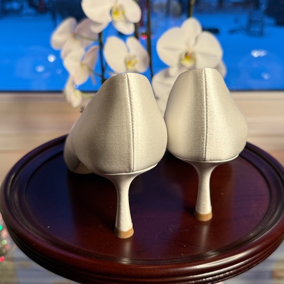 Badgley Mischka Fabia D’Orsay With Crystal Buckle White - Picture 8 of 10